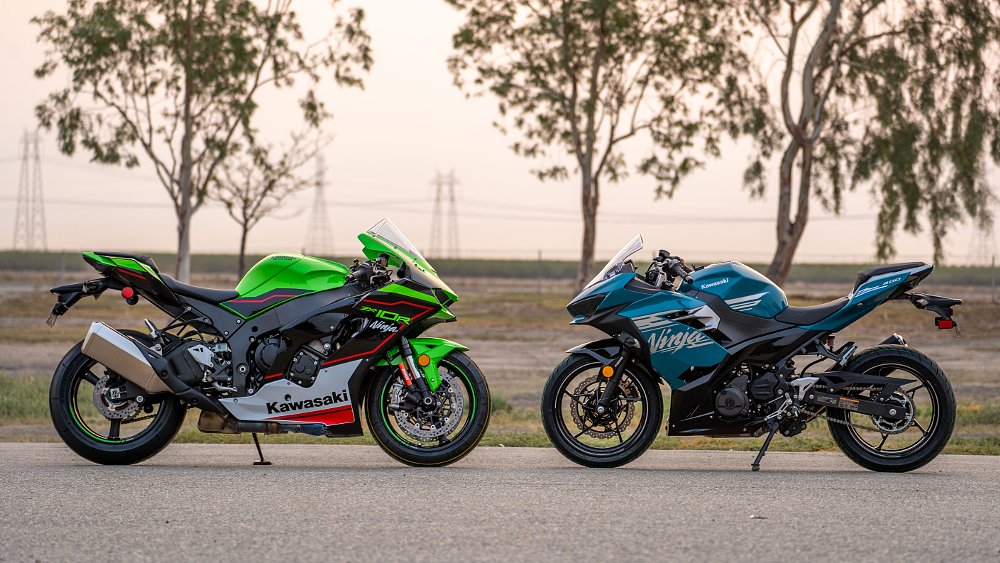 Kawasaki's ZX-10R and Ninja 400, nose to nose