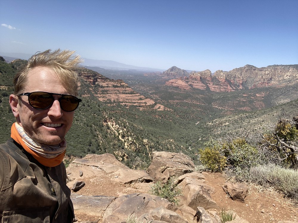 selfie at a scenic view