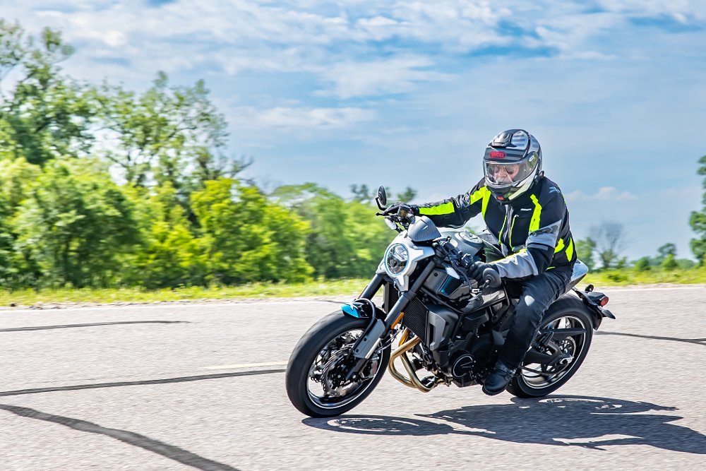 The CFMOTO 700CL-X Sport feels like 3 different styles of motorcycles, a cafe racer, a sport bike, and a cruiser all mashed into one.