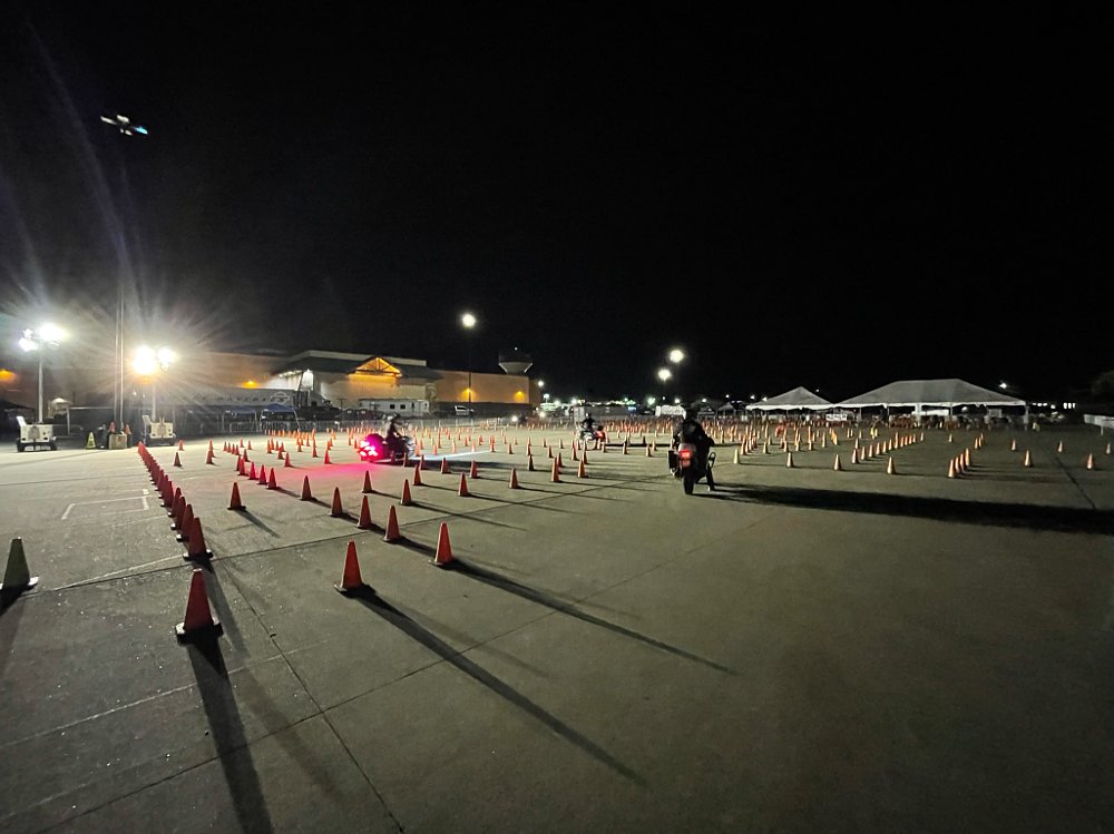 Night riding at the COTPMCO police rodeo. 