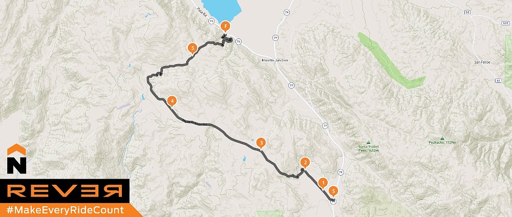 map of Mesa Grande Road in California