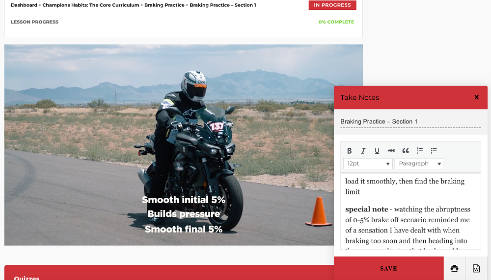 Illustration of the ChampU lesson in progress