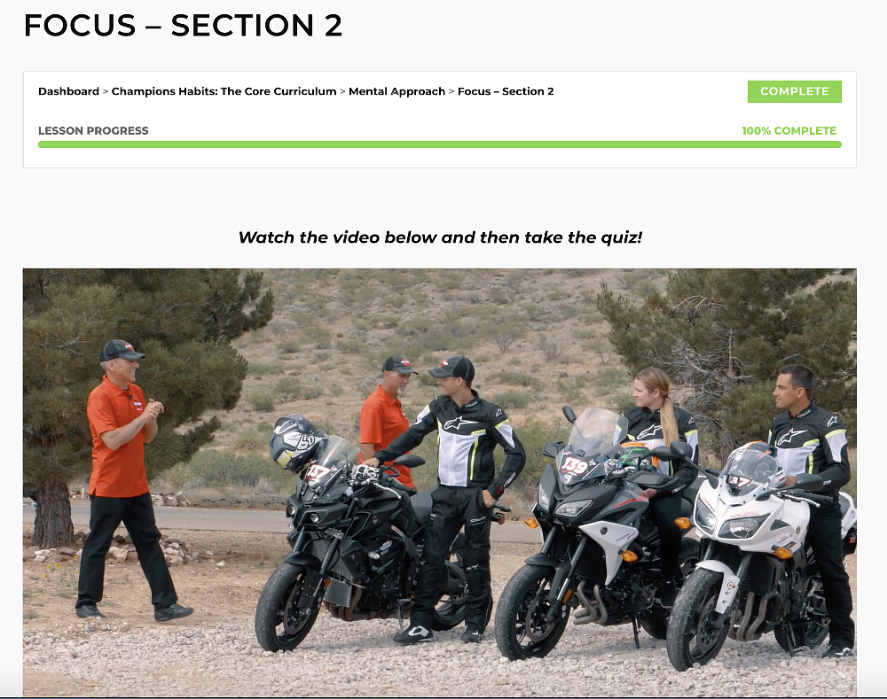 screenshot of all instructors on bikes