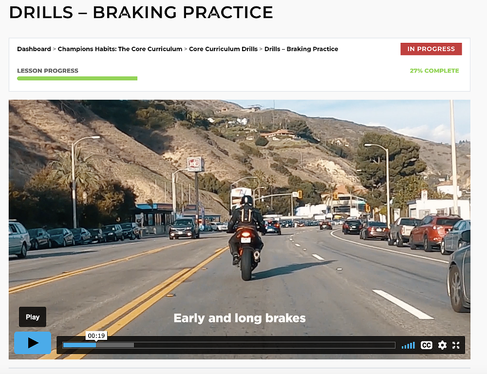 screenshot of more online lesson courses