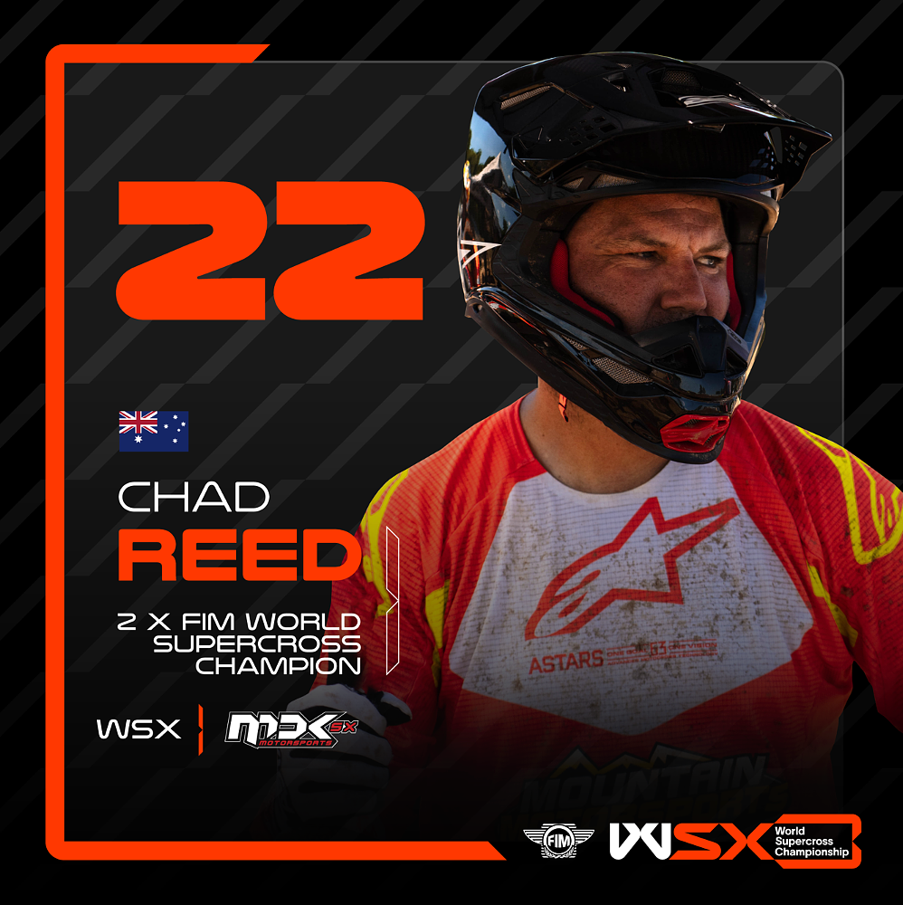 poster promoting Chad Reed's return to competition