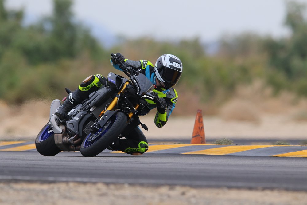 2022 Yamaha MT-10 SP in action at Chuckwalla Valley Raceway.