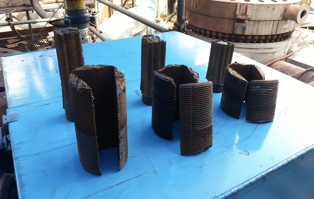 Massive reactor studs removed with MDM. 