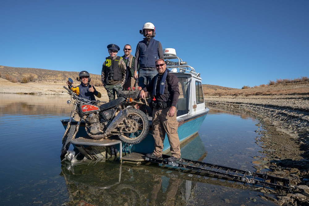 Sweetwater County Sheriff Department boat at Flaming Gorge. 