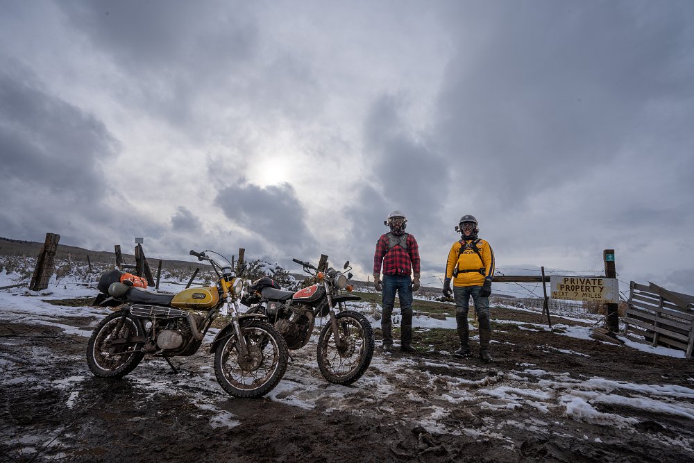 Zack and Ari in the Wyoming outback. 
