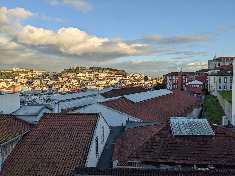 view of the rooftops of Lisbon