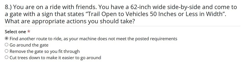 sample question from Utah test