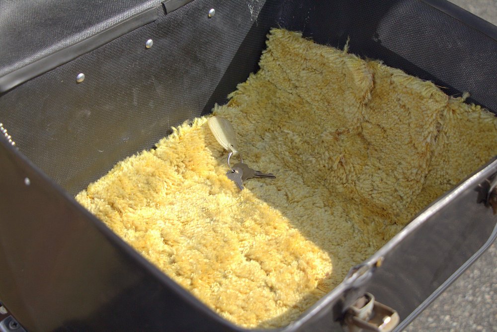 yellow carpet in top box