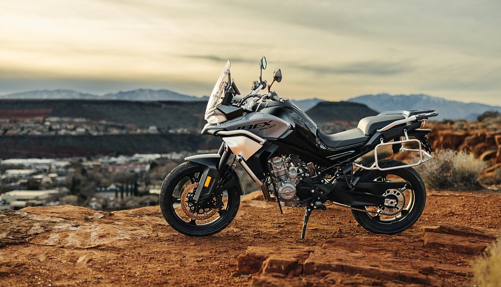 CFMOTO Ibex 800 S parked at an overlook