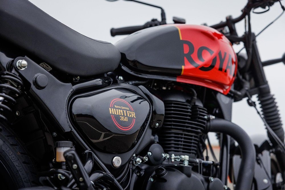 a close up of the hunter 350 engine