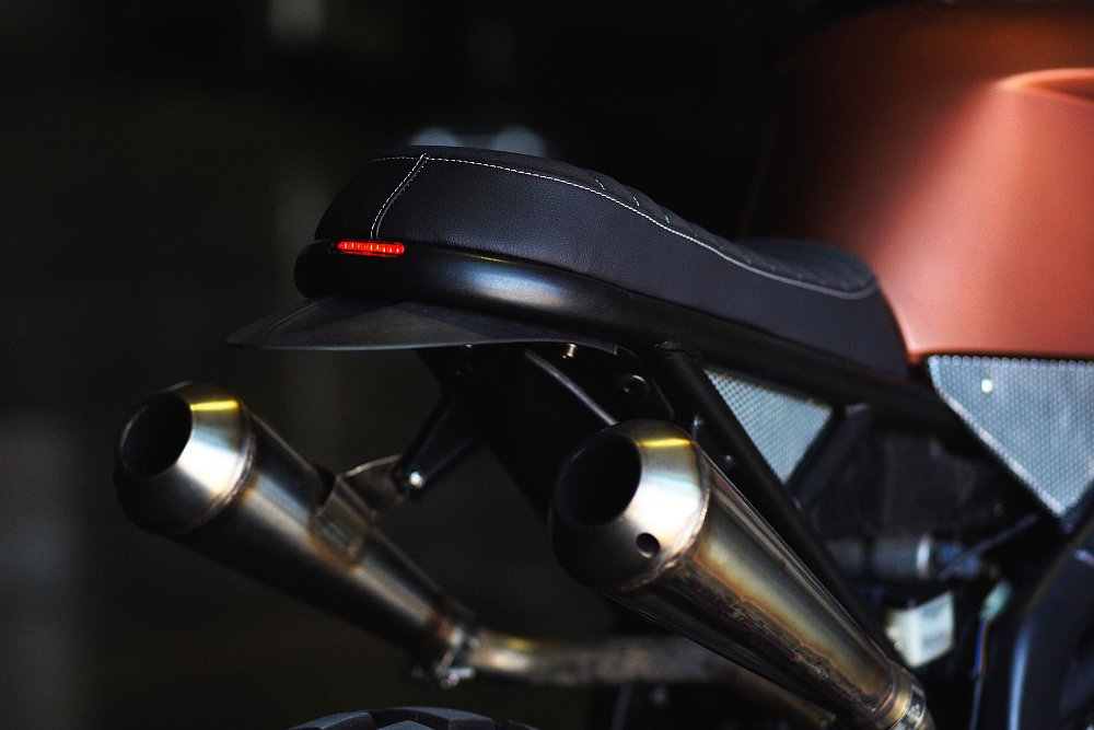 rear view of the custom Speed Triple