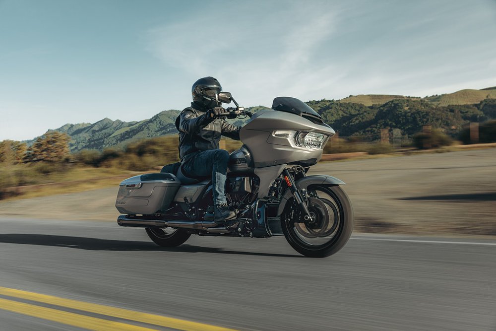 Harley-Davidson equips the 2023 CVO Road Glide for the interstate and backroad twisties.