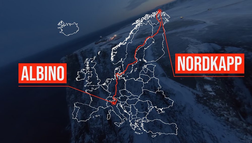Acerbis' AC50 Honda Monkey traveled to the northernmost point of Europe on one tank of fuel.