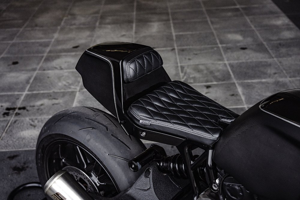 tail section on the custom Ducati Monster 821