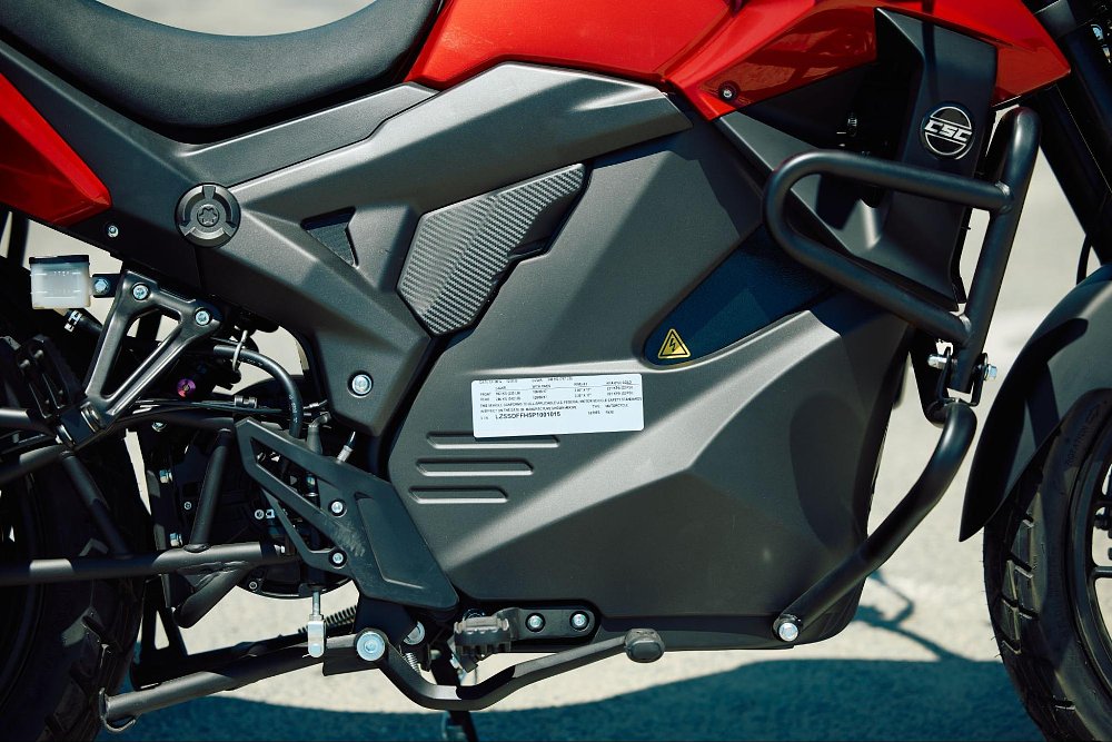 A close up view of the RX1E battery pack