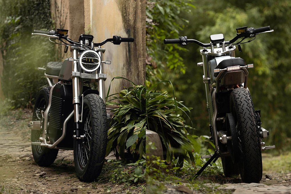 Two eScramblers parked in the forest