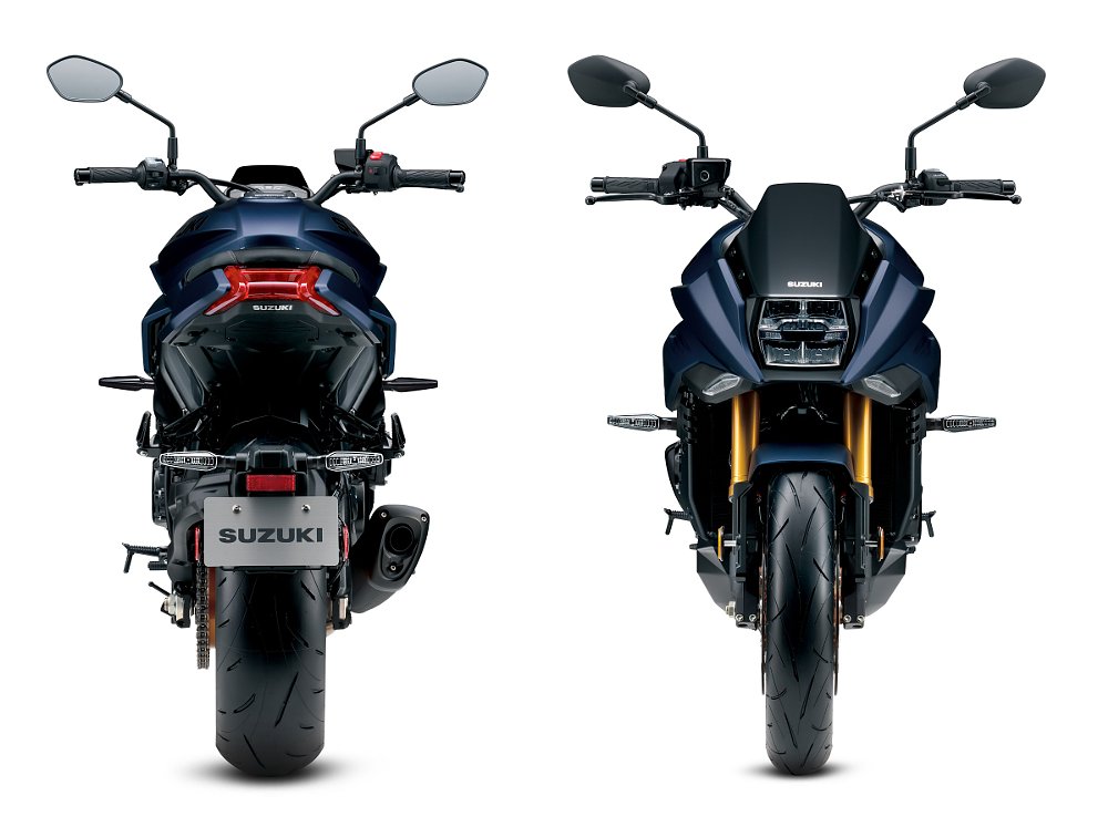 Suzuki Katana studio photos from front and rear