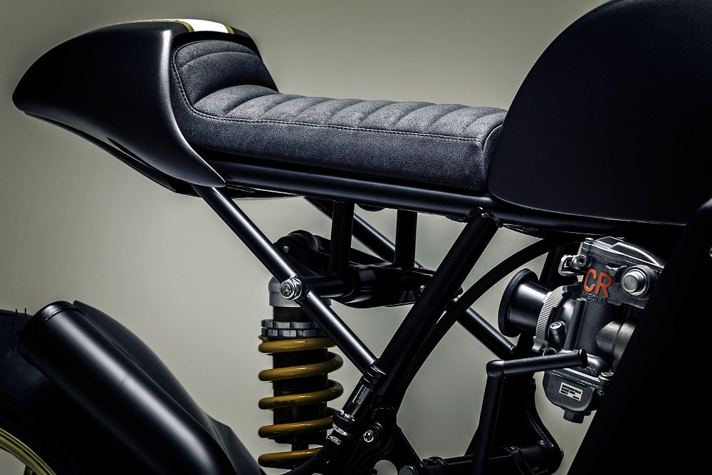 closeup of subframe and shock linkage