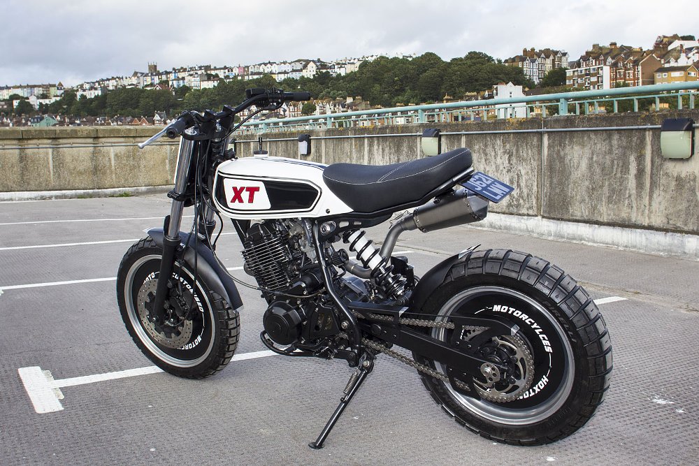 side view of the XT600 custom