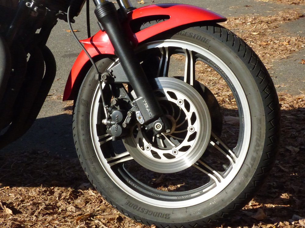 front wheel on the CB1100F