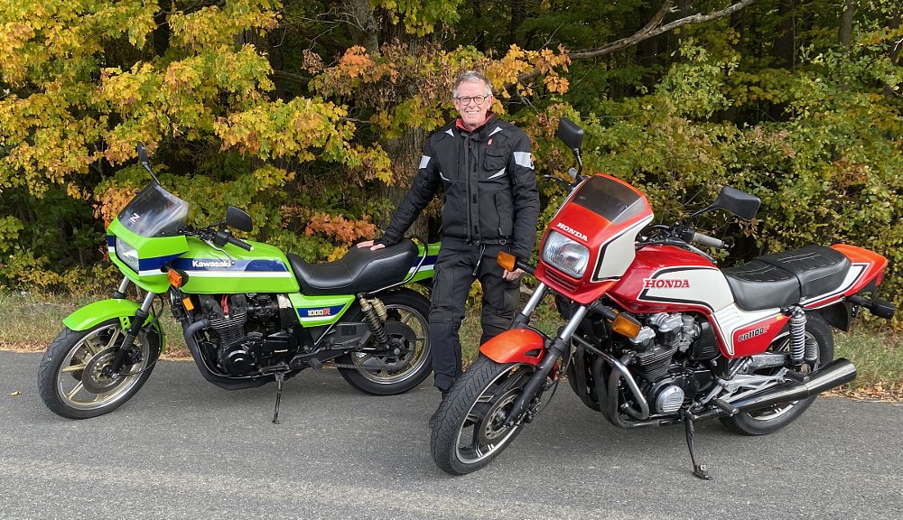 Ken Condon and his two 1983 motorcycles