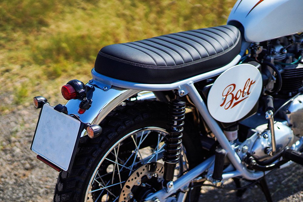 closeup view of the seat