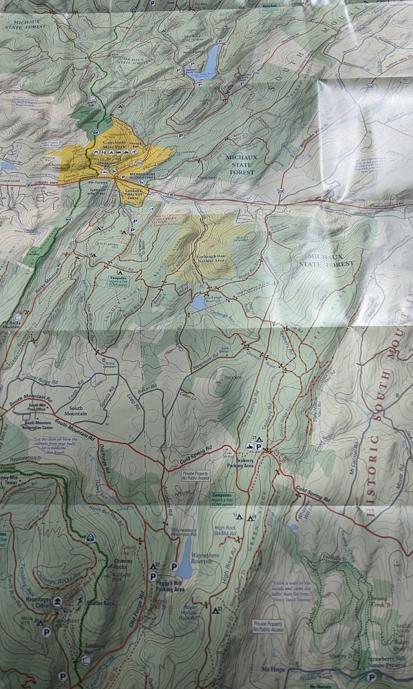 old-style paper map unfolded