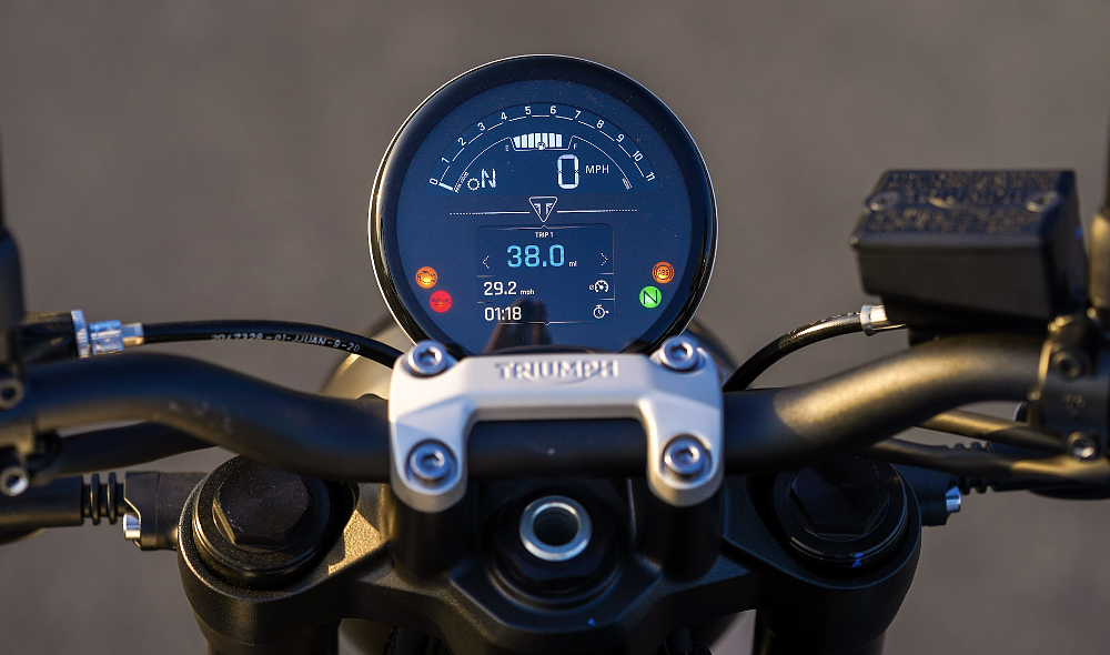 Triumph Trident dash because Triumph didn't supply one for the Scrambler