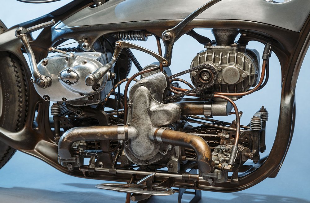 close shot of Douglas engine