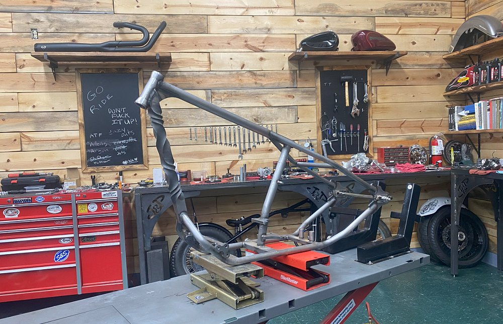 frame on the work bench