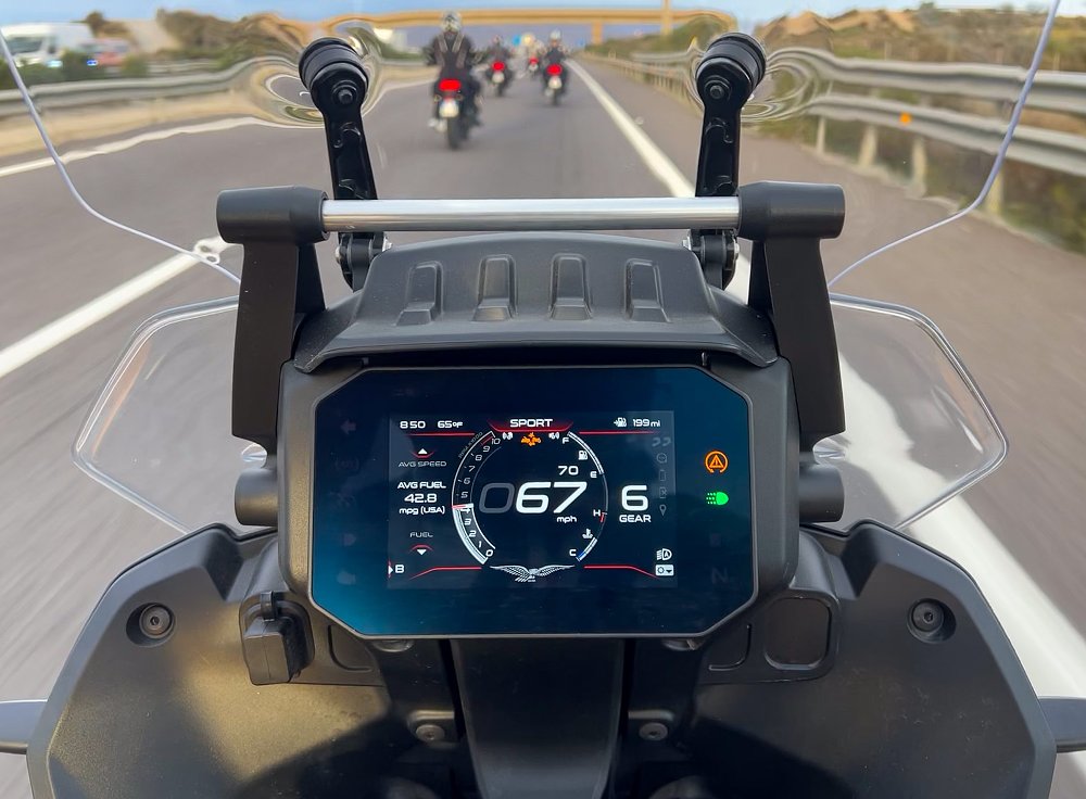 photo of digital dash showing warning lights