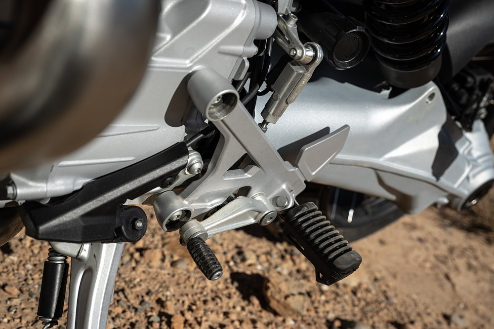 close up view of the shift lever