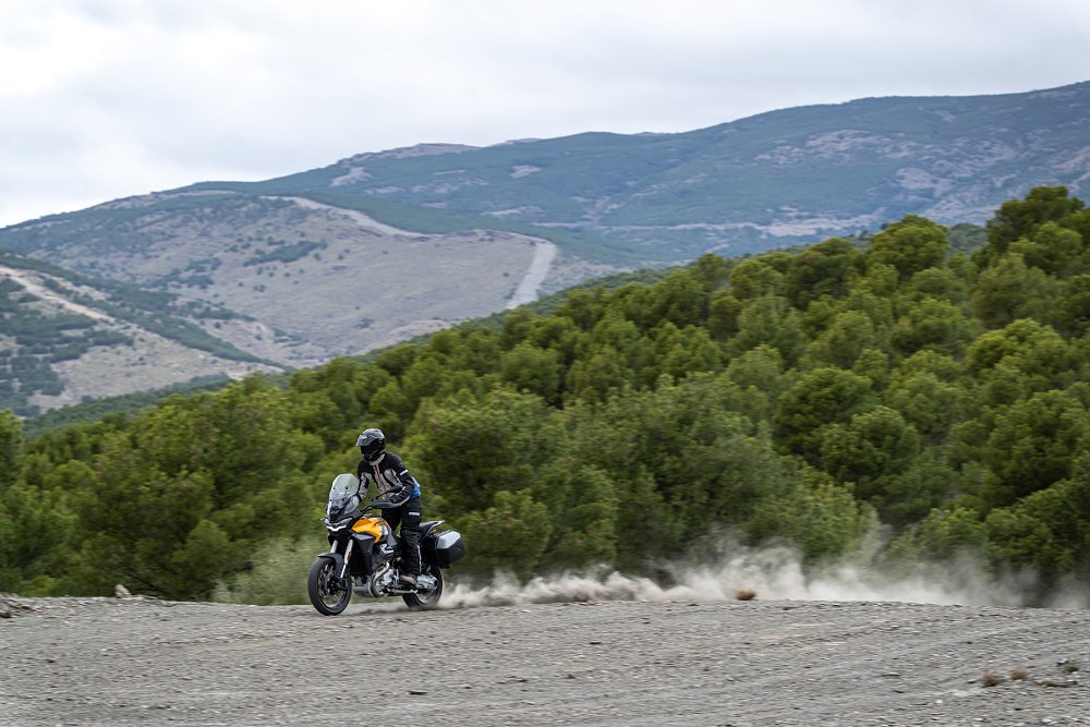 Stelvio on a dirt road