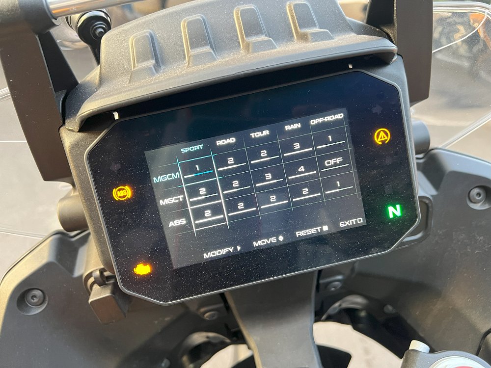 view of the digital dash on the Stelvio