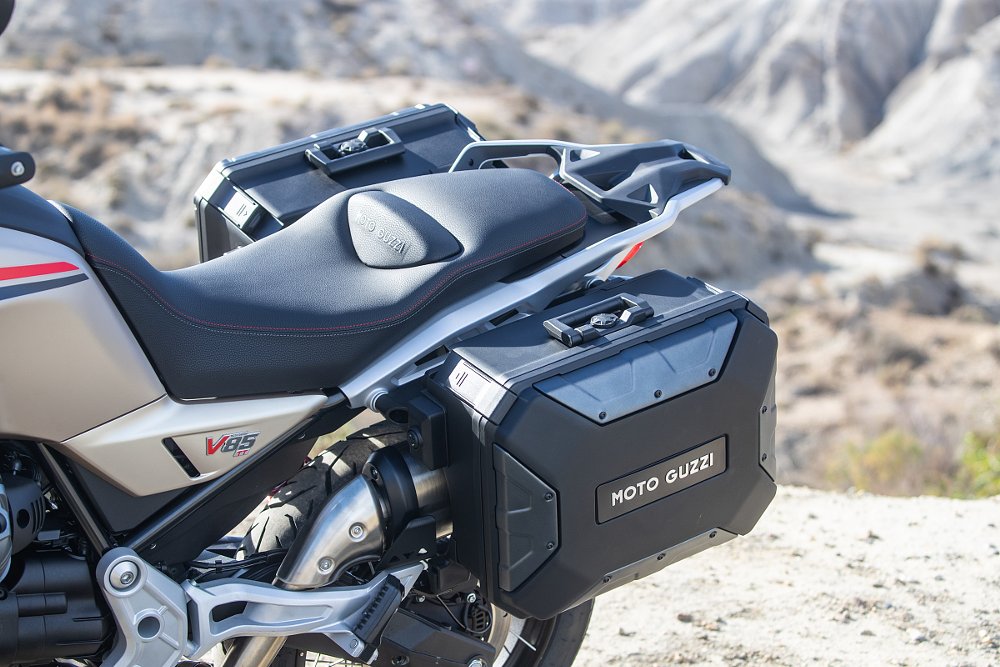 photo of the side cases on the V85 TT Travel