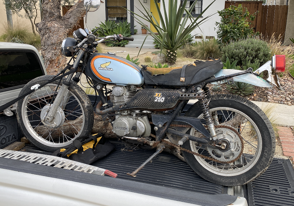 1974 XL250 before rebuild. 