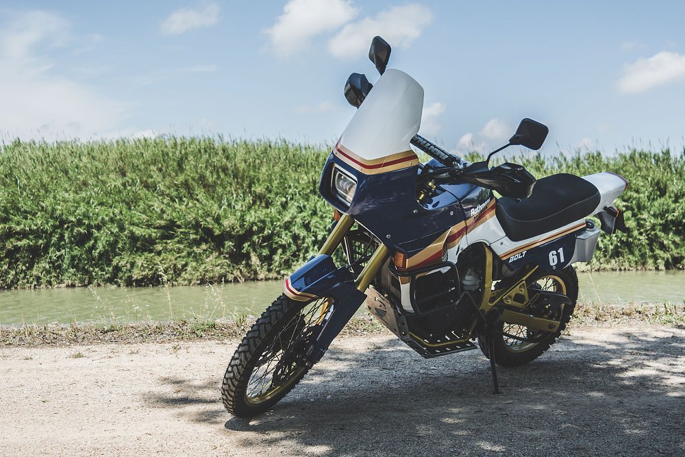 red white and blue Transalp