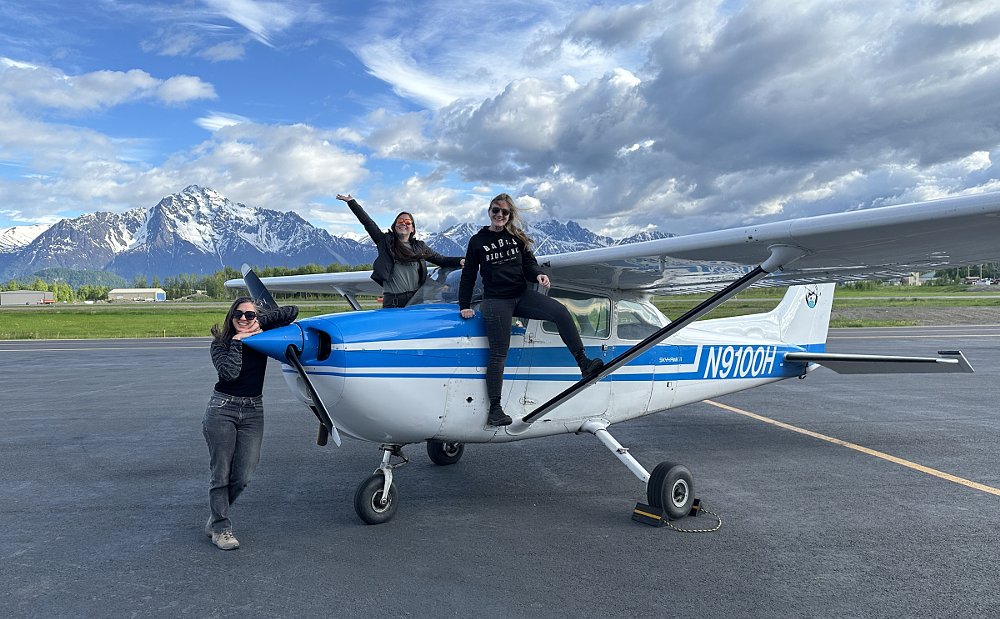 getting ready to get in a small plane for a sightseeing flight