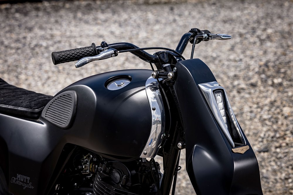 close shot of the front of the motorcycle