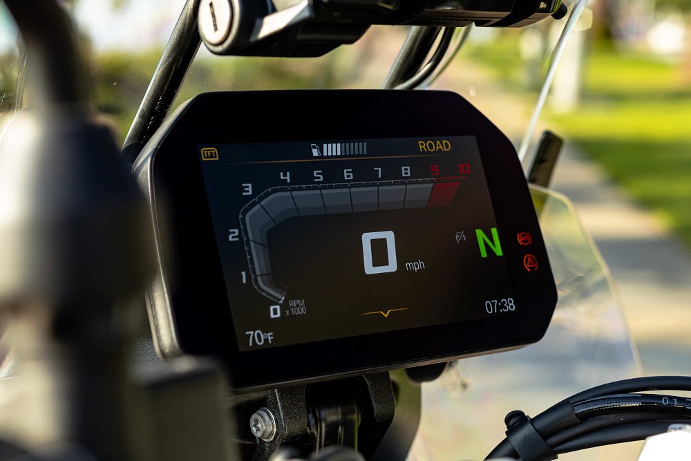 2024 BMW R 1300 GS dash detail.