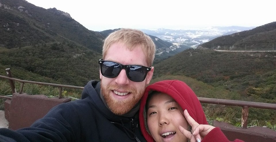 selfie of the author and his wife