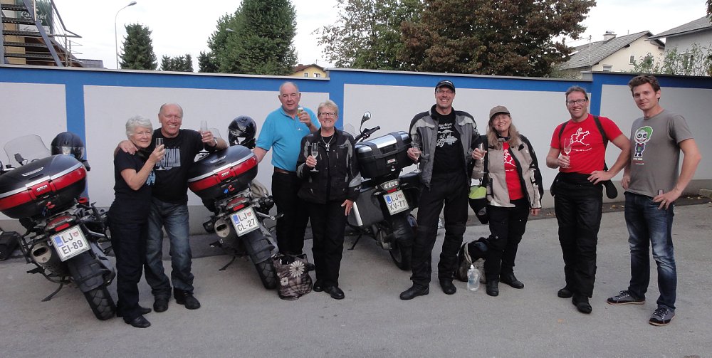 riders and motorcycles at the end of the trip