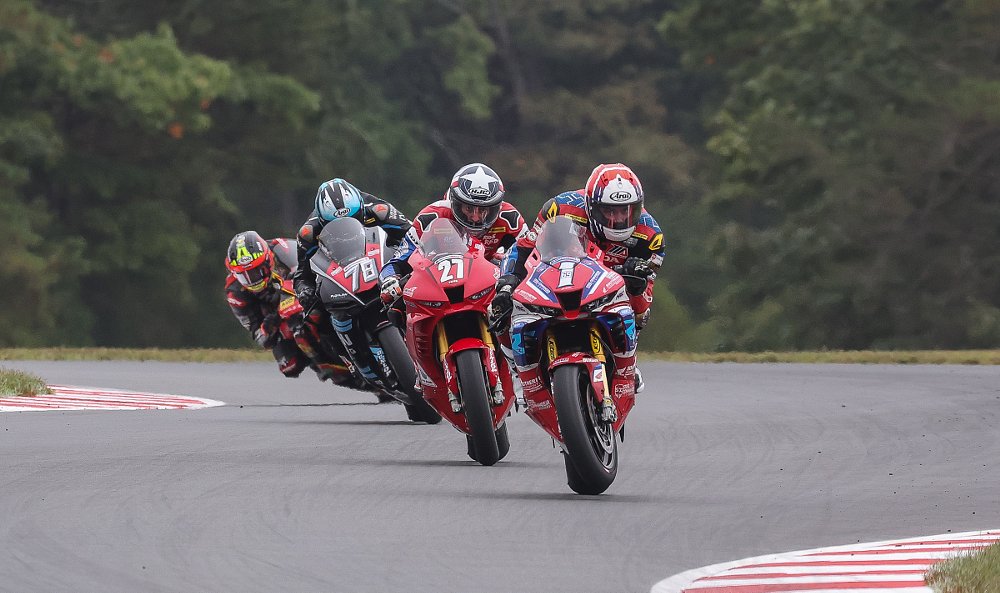 Hayden Gillim leads the field in the Stock 1000 race