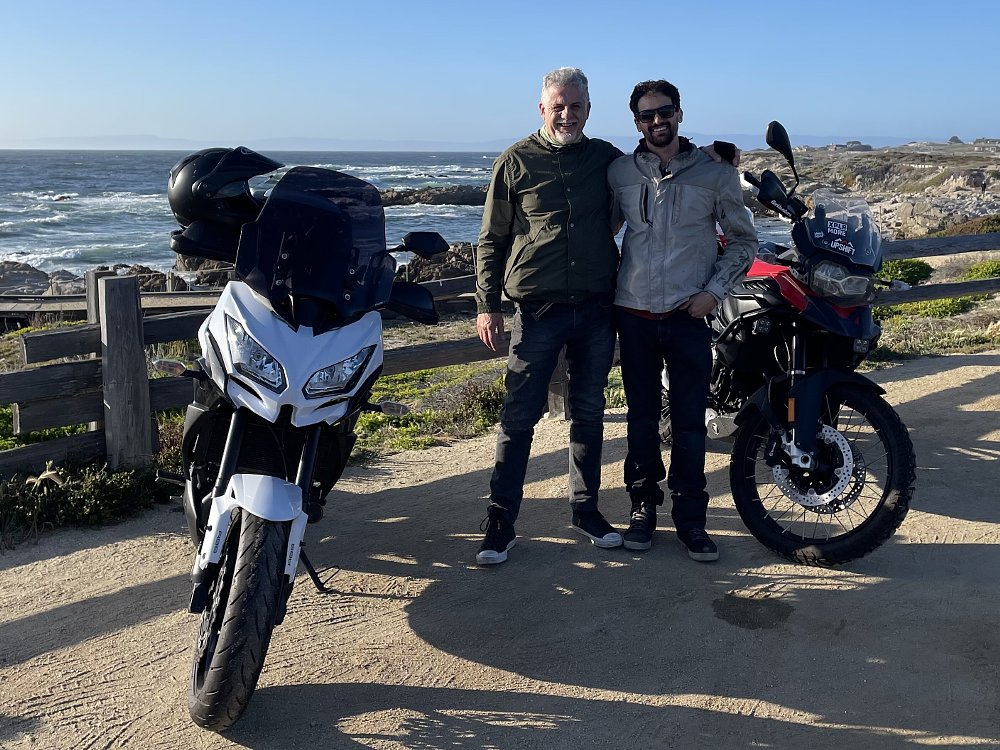 Dad and son riding on the PCH
