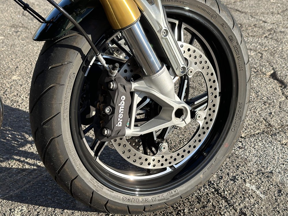 2024 BMW R 12 nineT front wheel and brake detail.