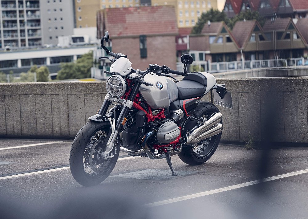 2024 BMW R 12 nineT Option 719 sitting in a parking lot.